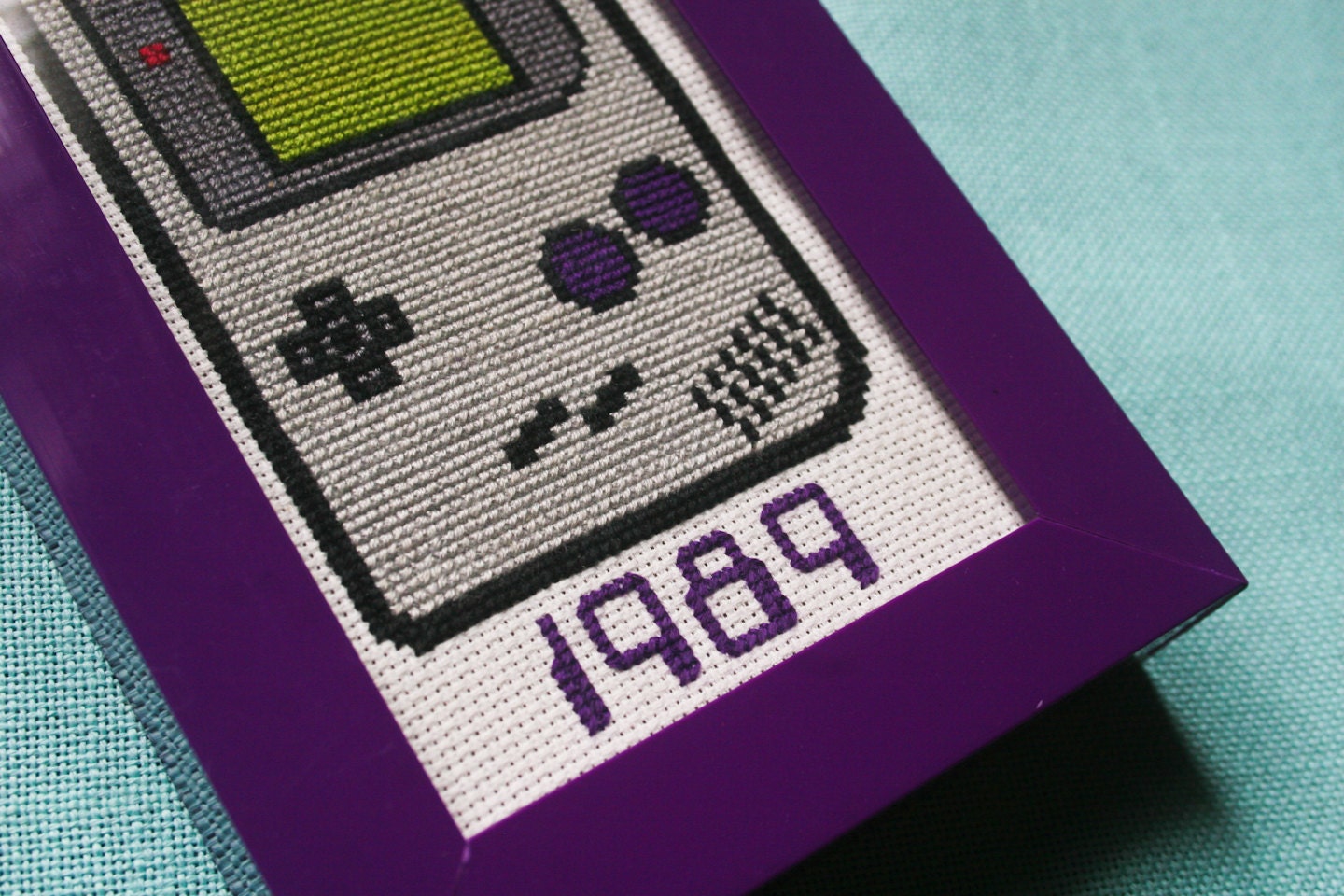 1989 Gameboy - Framed Cross-Stitch