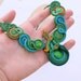 Beautiful green turquise soutache necklace CURACAO