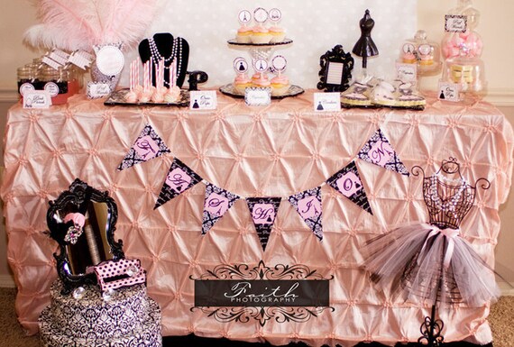 PARIS Party - Paris Birthday Party - PRINTABLE Personalized Package - With Photo Invitation Il_570xn