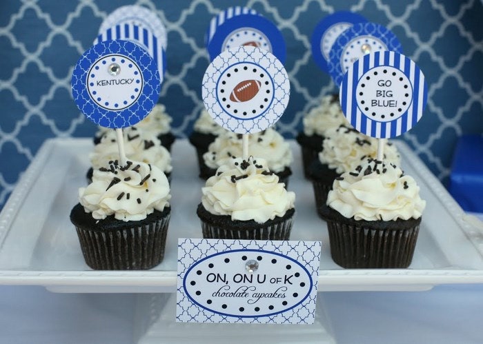 PRINTABLE PARTY CIRCLES -- Football Party Collection (Customizable) -- Mirabelle Creations Il_570xn