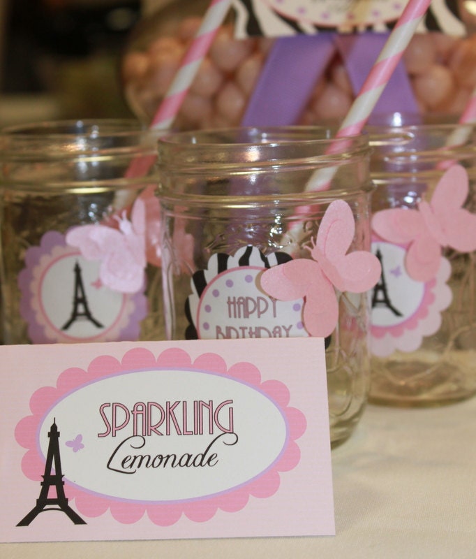 PRINTABLE Placecards / Fancy Labels -- Fancy Nancy Inspired / Parisian Party Collection -- Mirabelle Creations Il_570xn