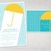 Printable Baby or Bridal Shower "Umbrella" Invitation and Thank You Card : mix and match colours