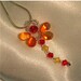 Dragonfly Necklace in Fire Opal