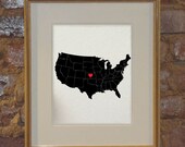 SALE I Heart Kansas, I Heart Topeka USA 8 x 10 motivational inspirational digital print design art