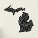 SALE a word about MICHIGAN, Lansing USA 11 x 14 digital print design art - custom