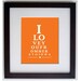 IOWA, USA. Eye Chart - 8 x 10 digital print design - custom