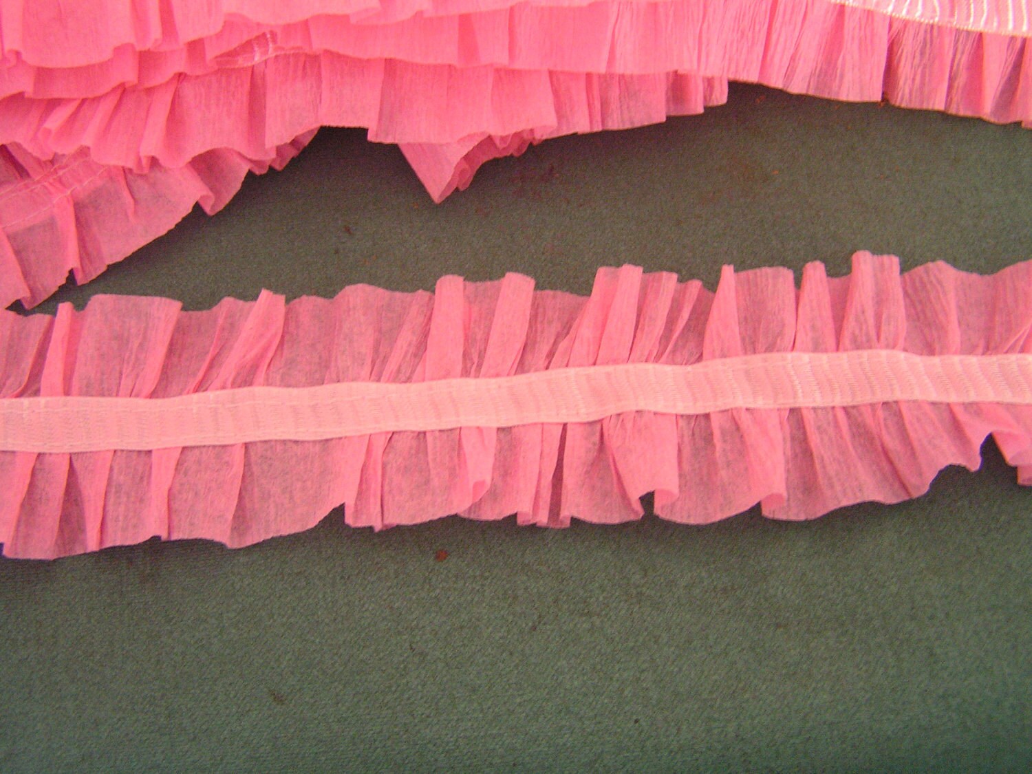 Items similar to Ruffled Crepe Paper Streamer with Ribbon Accent for Decorating or Gift Wrapping