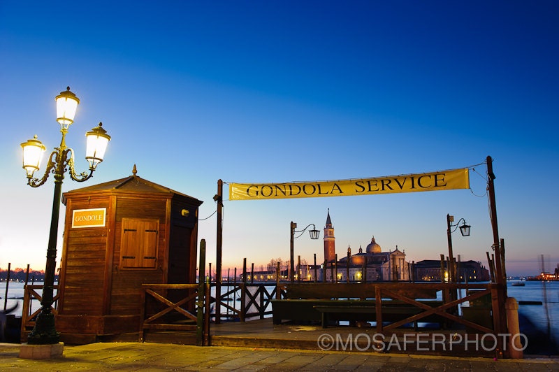 Fine Art Print 12x18 20x30 Photography Venice Gondola San Mark's Square San Marco Travel wall decor