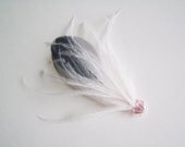 Feather Fascinator - Bridal Fascinator - Small Fascinator - Feather Hair Clip - Pink Feather Hair Clip