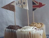 Digital Download - Mini Vintage Jubilee Union Jack Bunting Garland, Cupcake Flags - Ainjewelz