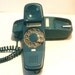 Vintage Trimline Cerulean Blue Green Dark Teal Rotary Telephone Made by At&T