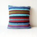 Spring Decor - Bright Kilim Pillow Cover - Romanian kilim rug pillow case, upcycled kilim runner rug, throw pillow decorative pillow - 16x1