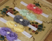YOUR CHOICE of one Shabby Flower Headband - Easter Headband - Baby Headband - Newborn Headband - Toddler - Infant - Photo Prop