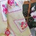RESERVED Vintage Yellow Tablecloth DAISIES Fruit CHERRIES Checks Cottage Prairie Retro Midcentury / Red Mint Green /1950's-60's / Treasury