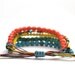 Colorful Waxed Cord Beaded Beachy Boho Bracelet