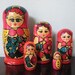 Vintage Russian Nesting Dolls/ Hand painted Matryoshka Dolls