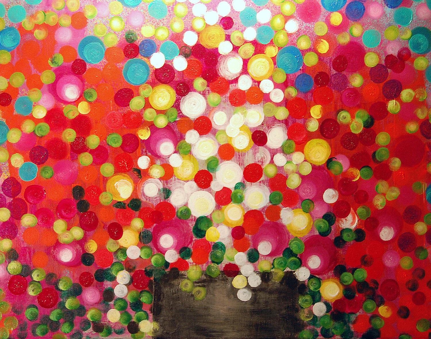 bursting buds ACRYLIC ON CANVAS