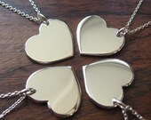 Four Silver Hearts, Best Friends Necklaces Pendants