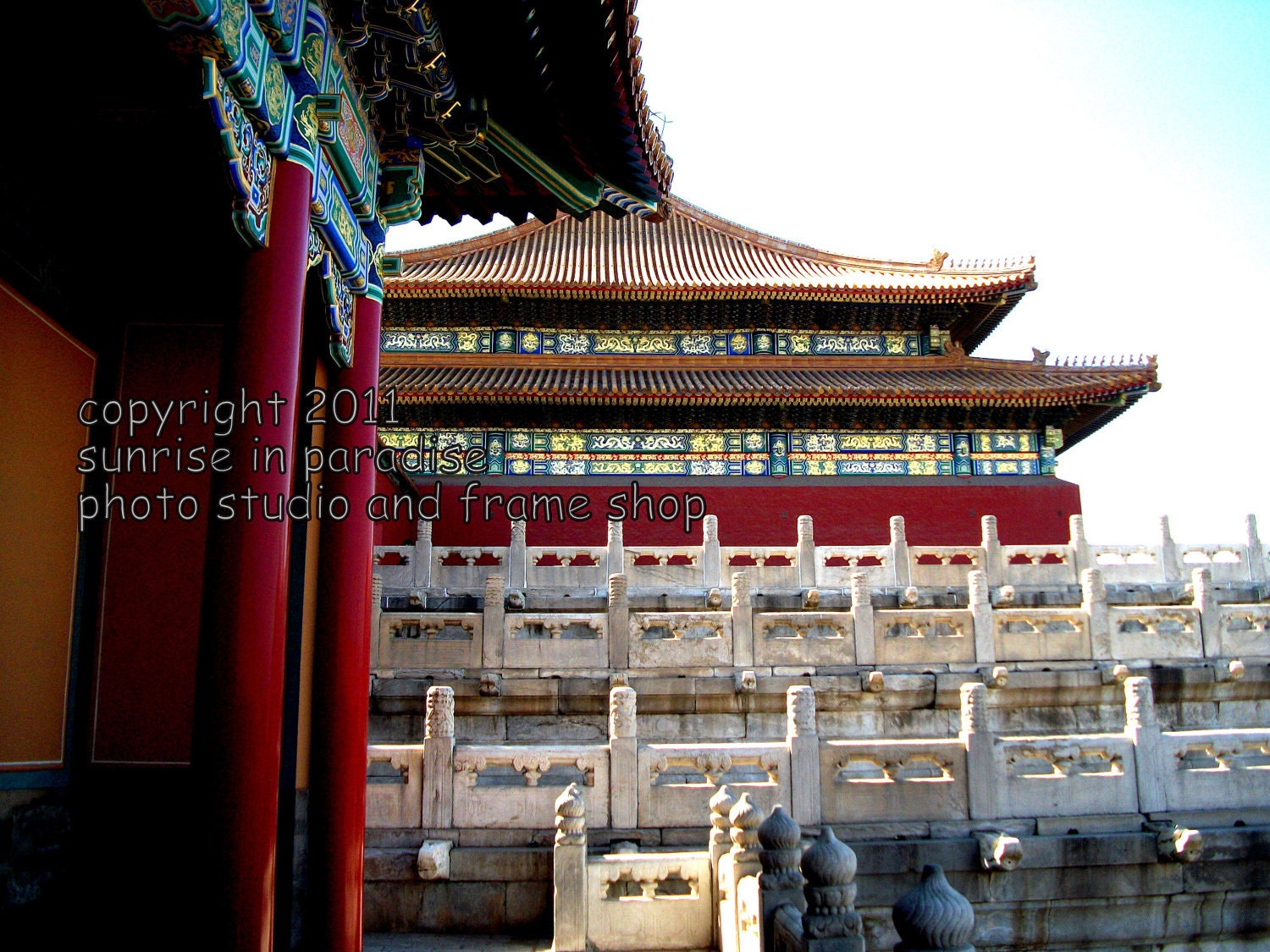The Forbidden City...  (5x7 inch print) Beijing, China.