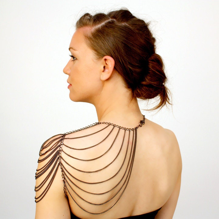 epaulette chain body jewelry // SPAULDER aka the cape
