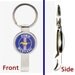 Classic retro Ford Mustang logo Silver Tone metal Pennant or Keychain secret bottle opener