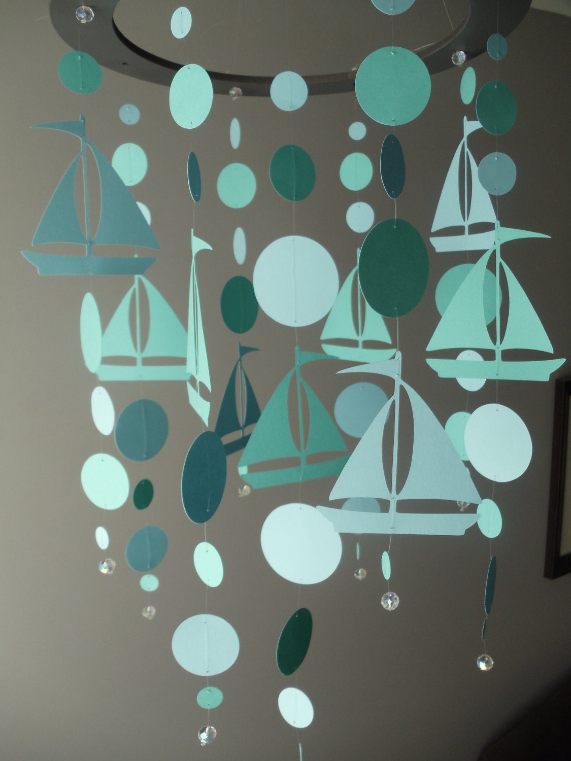 Sailboat and Circles Mobile