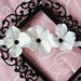 Black and White Hydrangea Headband