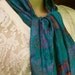 SALE Silk scarf, Scarf, Autumn Scarf, Blue Scarf