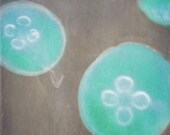 Jellyfish Art Print - Aqua Gray Abstract Circle Nursery Childrens Room Beach House Wall Art Home Decor Ocean Photograph - SevenElevenStudios