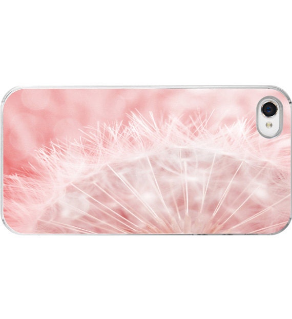 Iphone Case - Pink Dandelion Dreamy Girl Girly Flower Pastel Whimsical Iphone 4 4s Cover - SevenElevenStudios
