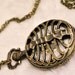 FREE SHIPPING-Steampunk Skeleton  Pocket Watch Pendant 264-119