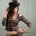 Leather vest distressed brown leather steampunk/ burlesque victorian style vest NOW ON SALE