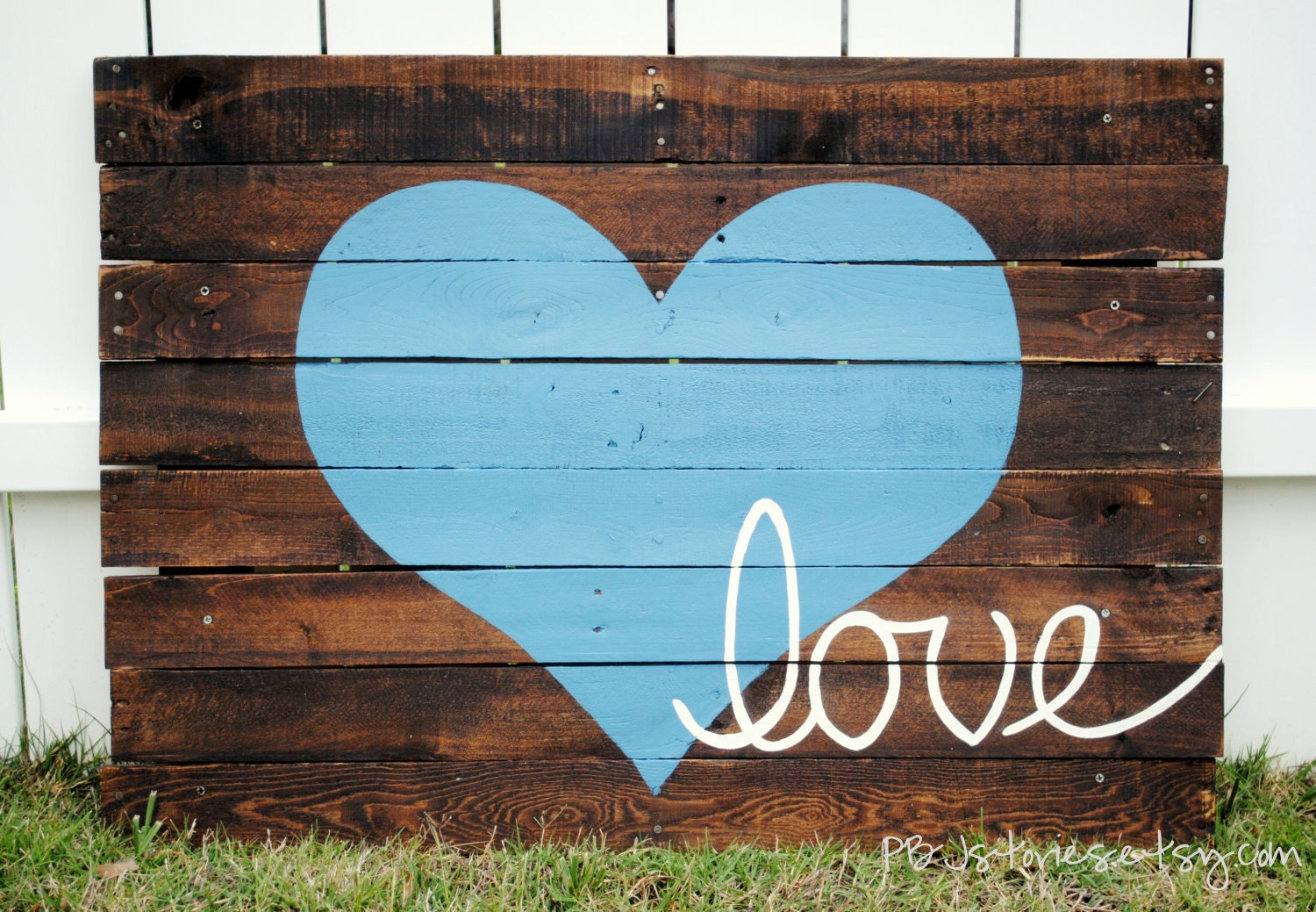 Reclaimed Wood Love Sign