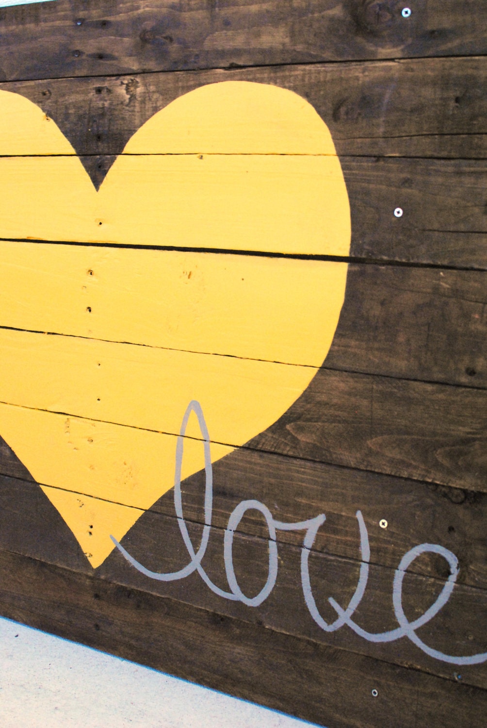 Reclaimed Wood Love Sign