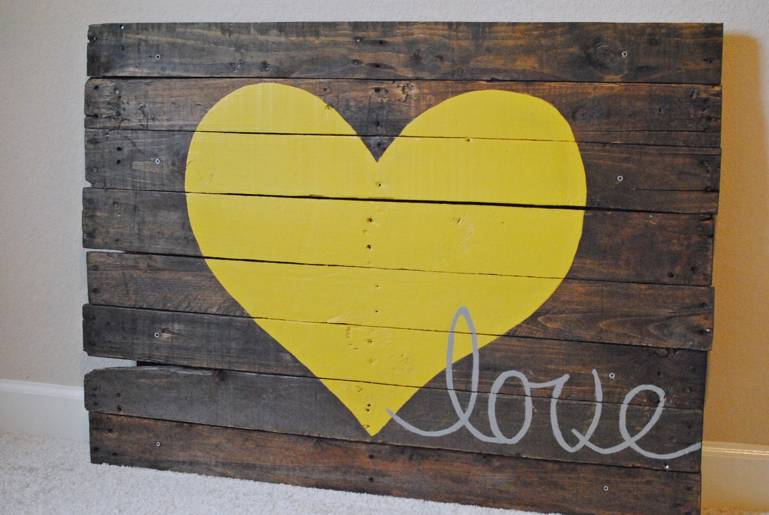 Reclaimed Wood Love Sign