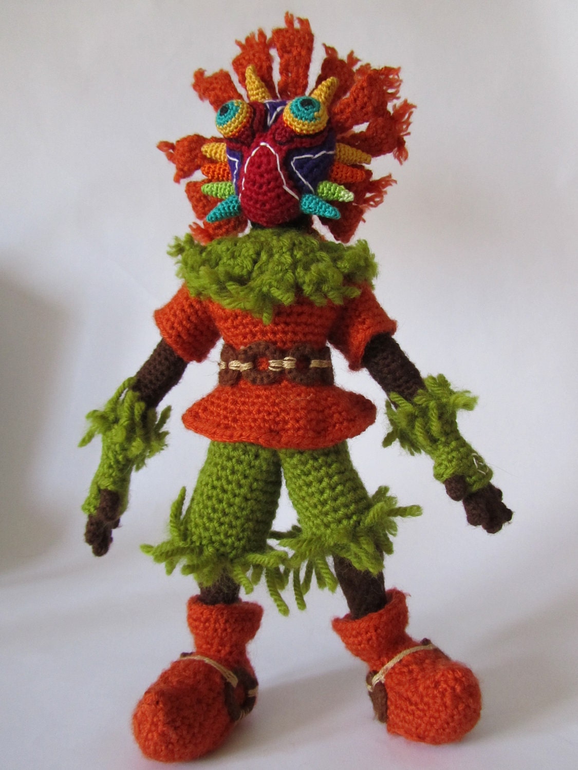 Reserved: High Detail Custom Crochet Doll by SadDays-- Skull Kid, Zelda Majora's Mask
