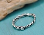 Heart Ring- Braided Hearts Stacking Ring - Handmade Jewelry -Romantic Ring