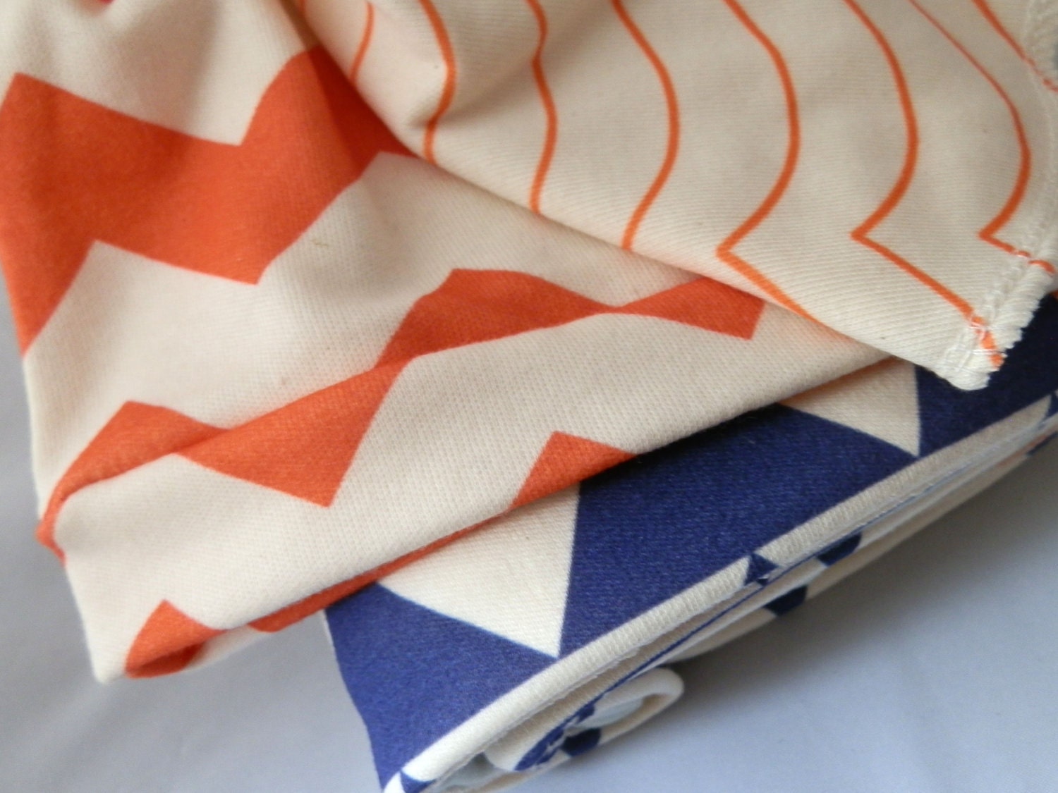 Baby Blanket, Hat and Bib Gift Set, Bright and Bold, Geometric, Chevron and Scallops