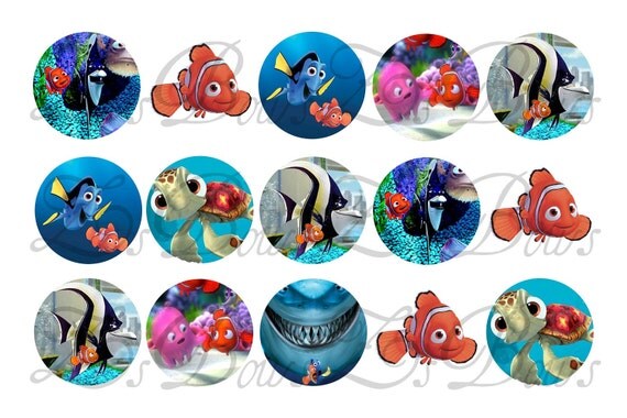 INSTANT DOWNLOAD Nemo 4x6 1 inch bottle cap images/Collage sheet Il_570xn