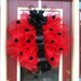 Ladybug Red and Black Polka Dot Large 28-inch Poly Deco Mesh and Ribbon Spring and Summer Wreath Door Décor
