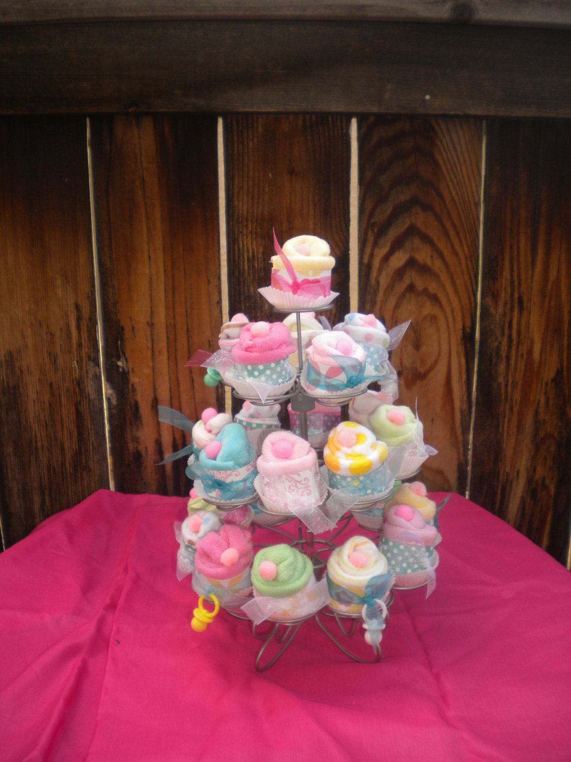 Baby Shower Favors Washcloth Cup Cakes 24 pieces