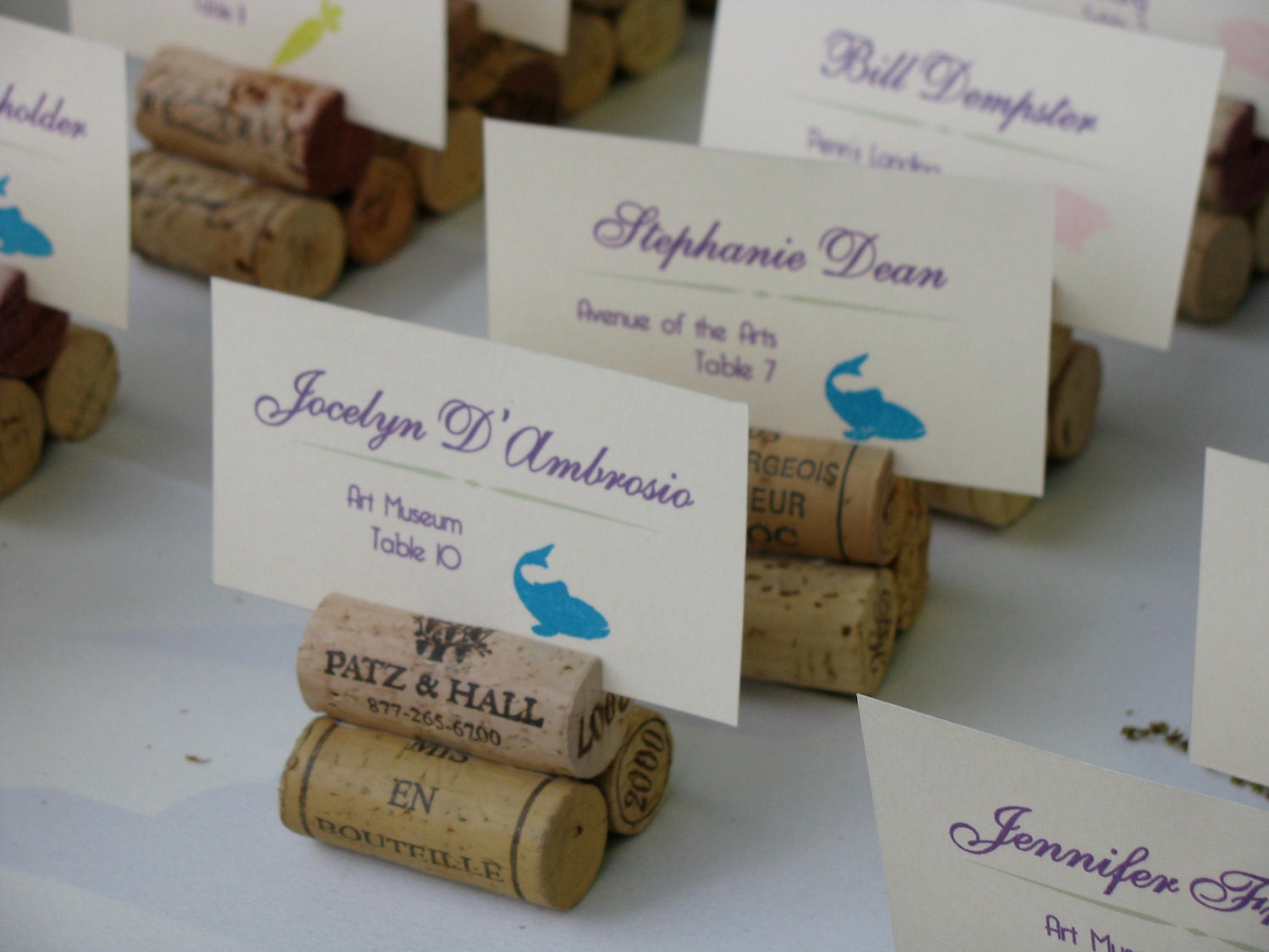 Cork Place Card Holders, Perfect for vineyard wedding. 25 or more