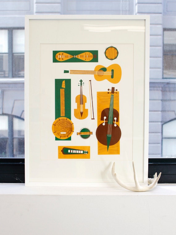 Bluegrass / 18" x 24" screen print
