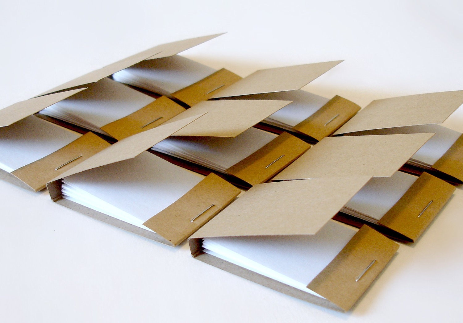 Mini matchbook style note pads kraft memo pad mini party favors mini jotter  Set of 12