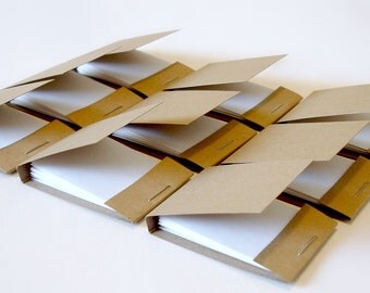 Mini matchbook style note pads kraft memo pad mini party favors mini jotter  Set of 12