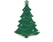 Green Christmas Tree Magnet - Small Chalkboard Magnet for Kitchen or Locker