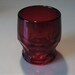 Vintage 1930's Ruby Red depression glass 2 1/2" whiskey tumbler