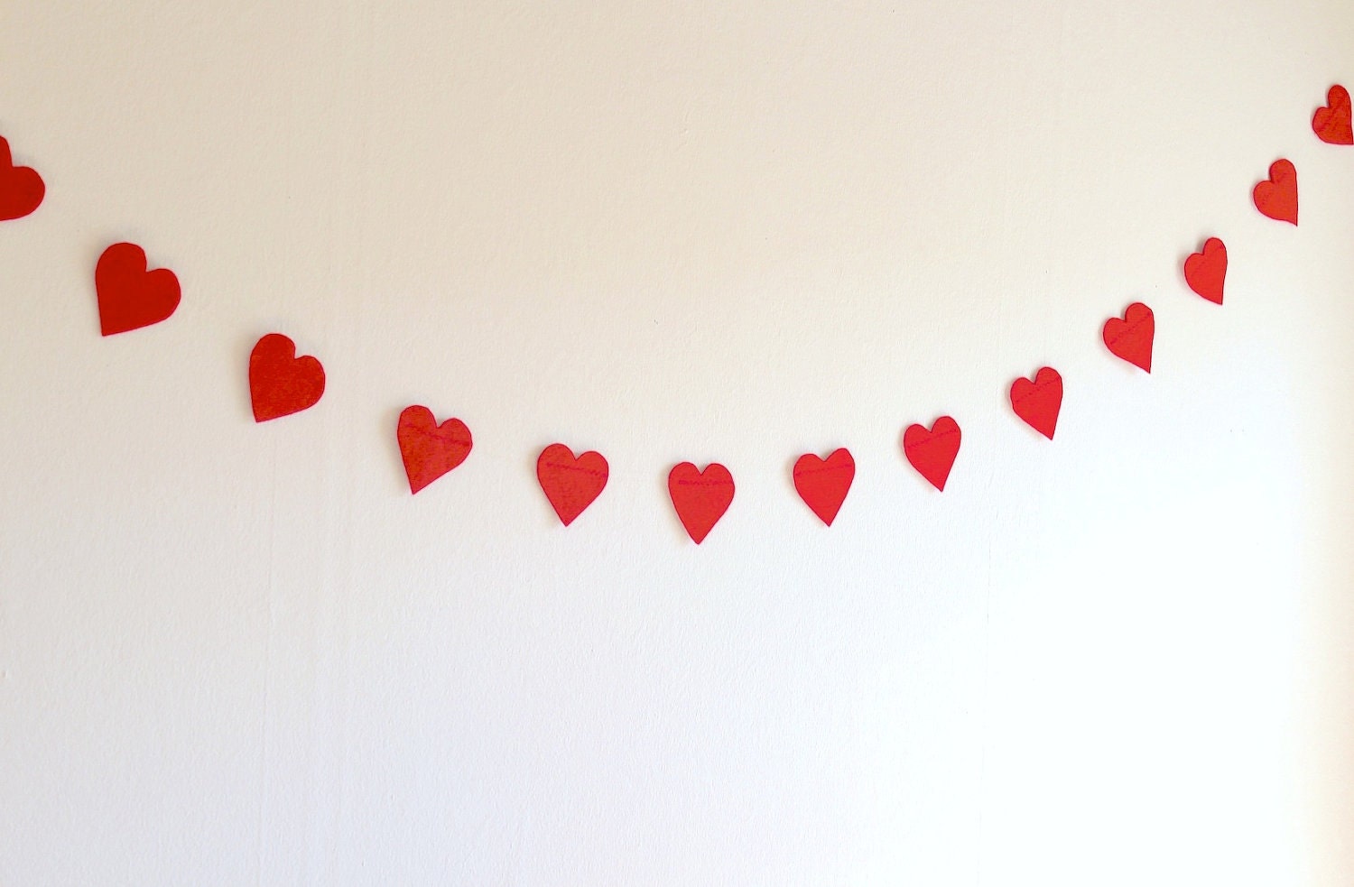 Valentim vermelho do coração grinalda, decoração de casamento, Valentim dia amor guirlanda, Photo Booth prop, Handmade
