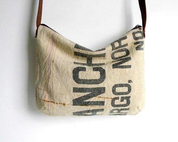 Recycled Grain Vegan Cross Body Bag
