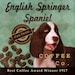 English Springer Spaniel Coffee Co. - 12X12 Modern Vintage Giclee Print - Mixed Media - LHA-295-22
